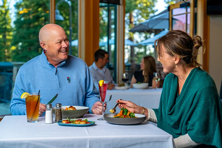 Couple at the Grille at the Chateau
