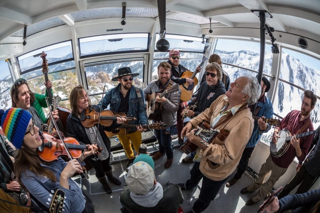 The Winterwondergrass festival is perfect for an April North Lake Tahoe Vacation.