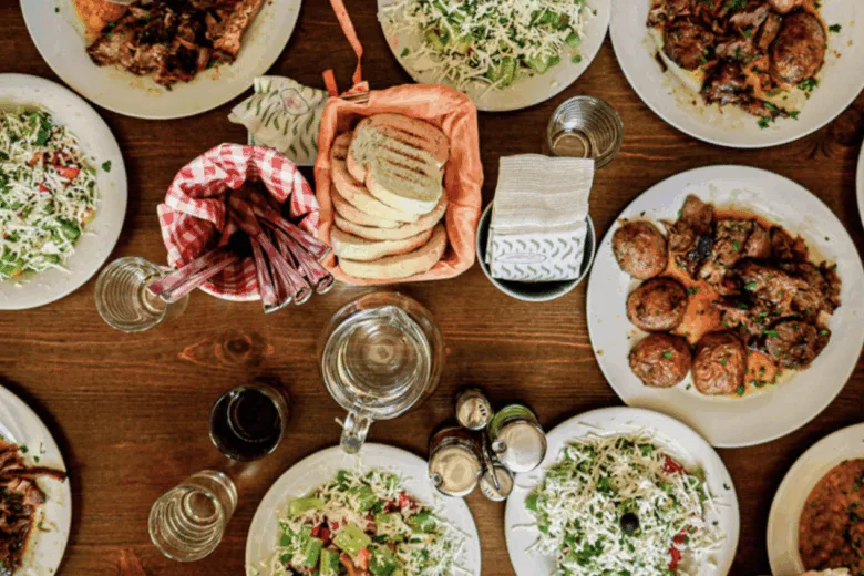 Gather Tahoe Catering food spread.