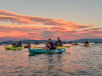 Tahoe City Kayak Sunset