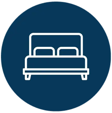 Icon showing a bed