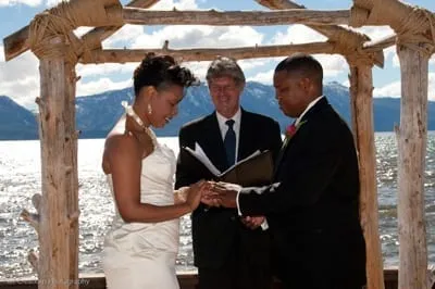 Wedding ceremony in Lake Tahoe