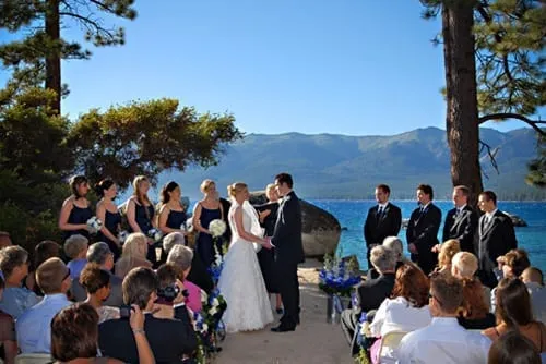 Wedding ceremony in Lake Tahoe