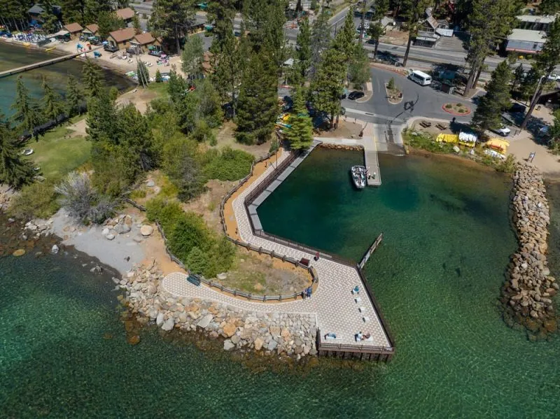 Tahoe vista recreation aerial view in Lake Tahoe