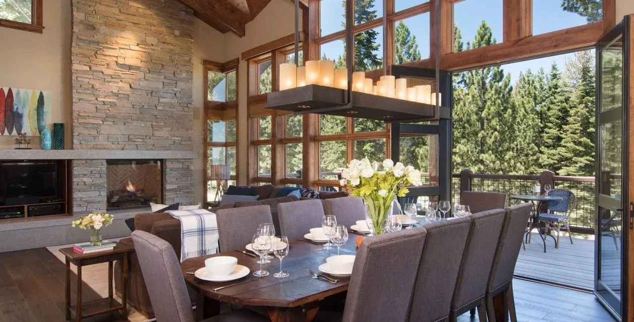 Interior kitchen table in Lake Tahoe