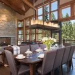 Interior kitchen table in Lake Tahoe