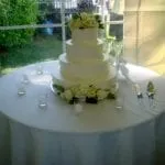 Wedding cake catered by Crest Cafe