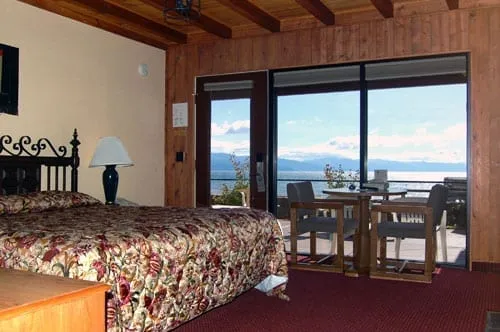 Room interior at the Ferraris Crown Resort in Lake Tahoe