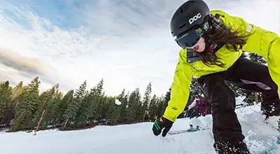 Granlibakken Ski Hill Snowboarder having a blast in Lake Tahoe