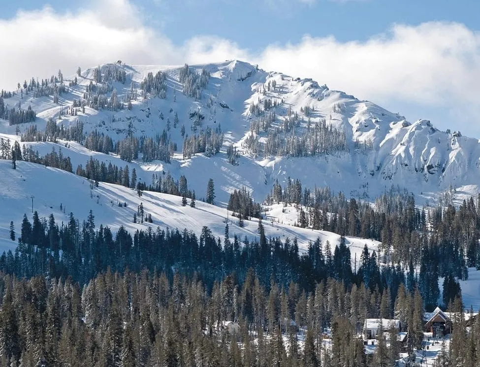 Photo of a giant snow covered mountain