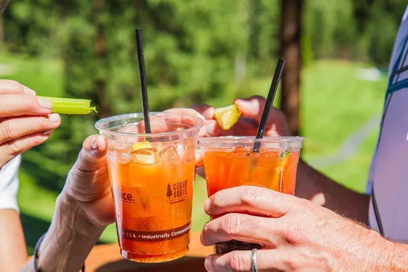 Drinks at the Incline Village Mountain Course Lake Tahoe
