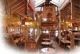 Interior shot of the dining room of Rosie's Cafe