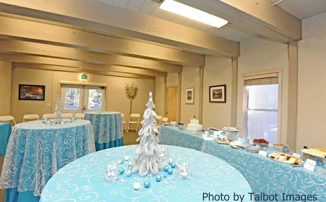 Celebration set up at the Squaw Valley Chapel