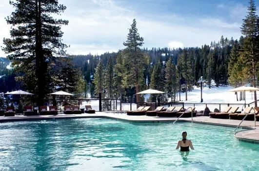 Pool outisde of the Spa in Lake tahoe