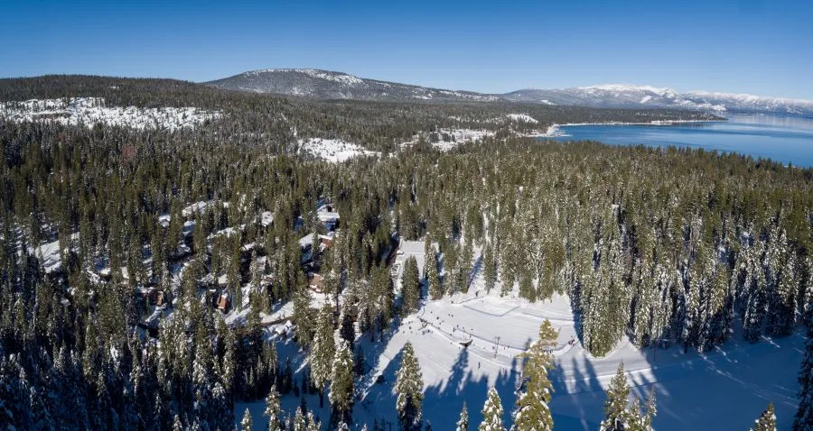 Winter scene in Granlibakken Lake Tahoe