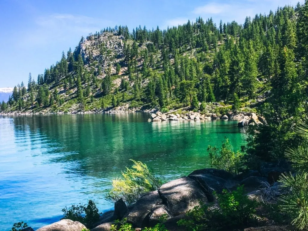 Skunk Harbor on a sunny day in Lake Tahoe