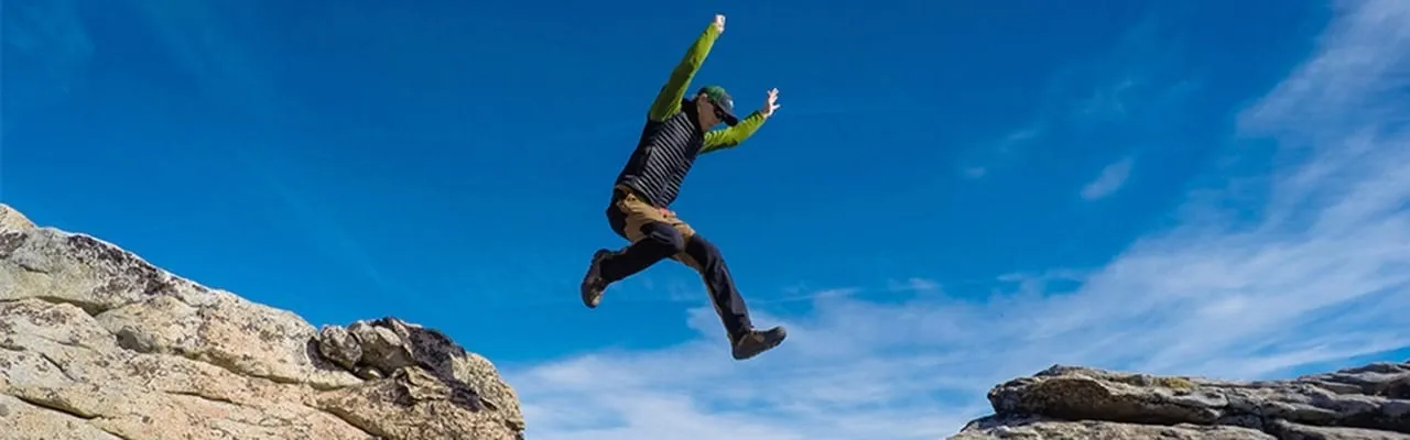 Jumping in Donner Summit in Lake Tahoe