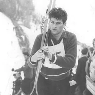 Image of skier during the Olympics