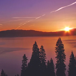 Sunset in Lake Tahoe