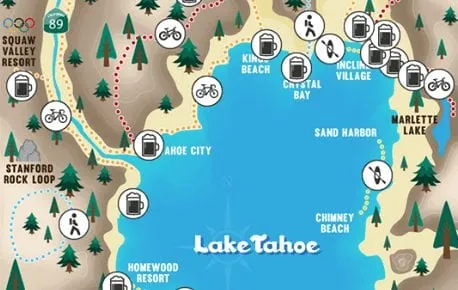 Map of the Ale Trail in Lake Tahoe