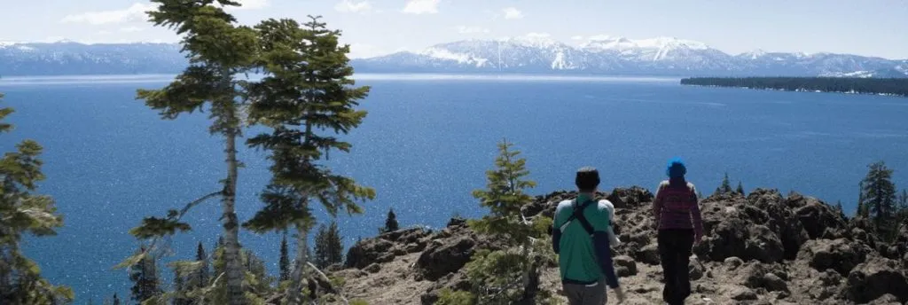 View of the lake in Lake Tahoe