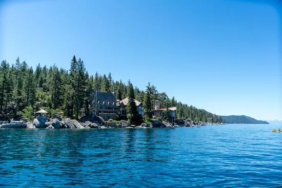 The Thunderbird Lodge sits right along the shoreline of Lake Tahoe