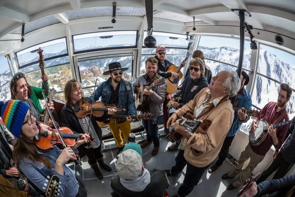 The Winterwondergrass festival is perfect for an April North Lake Tahoe Vacation.