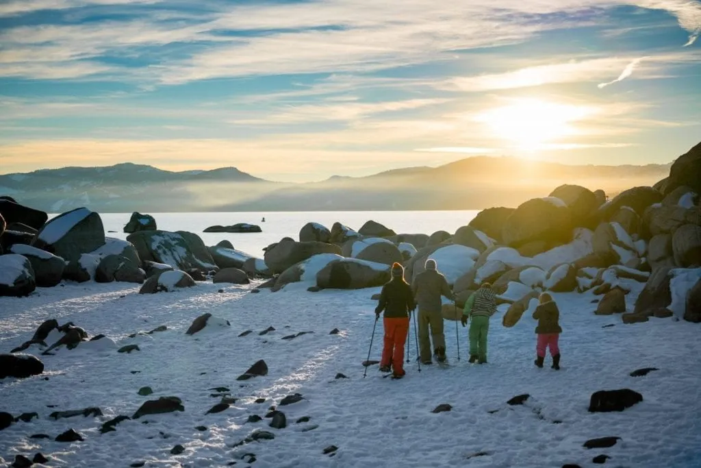 Snowshoeing and hiking are two human-powered sports that keep visitors lightly engaged in North Lake Tahoe.