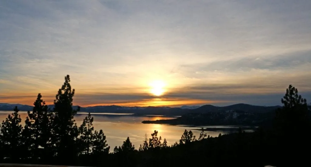 Sunset over Lake Tahoe 