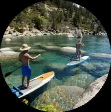 Discover stand up paddle - see the lake from a different perspective of Lake Tahoe