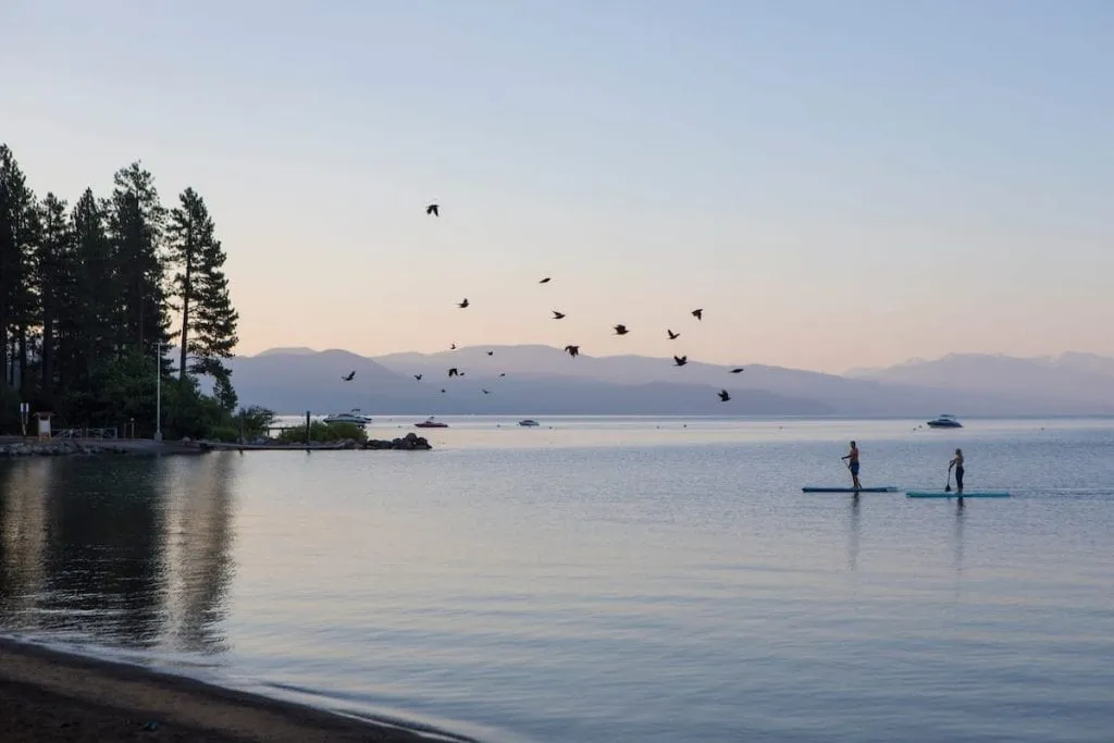 Tahoe's beachside communities offer plenty of opportunity to dine on-the-go, and then get right back to enjoying yourself on the lake. Photo courtesy of Ryan Salm.