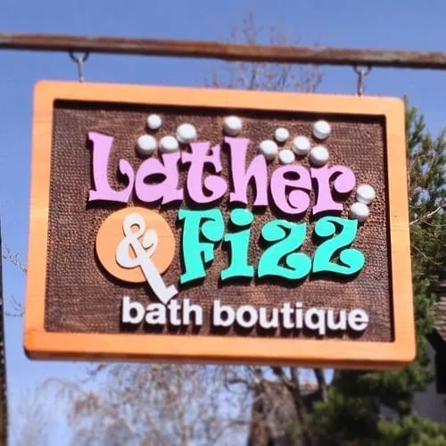 Lather & Fizz exterior sign