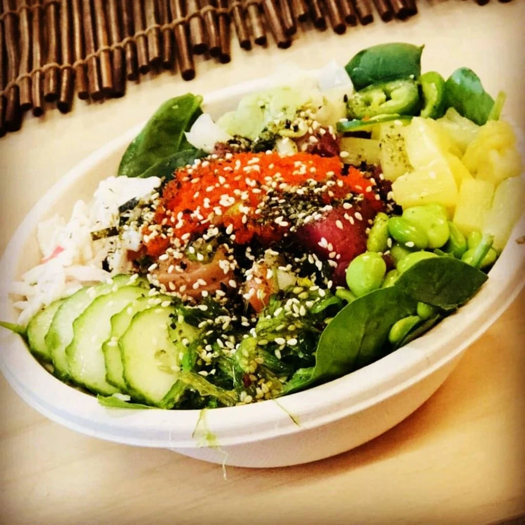 Blue Fish poke bowl in Lake Tahoe