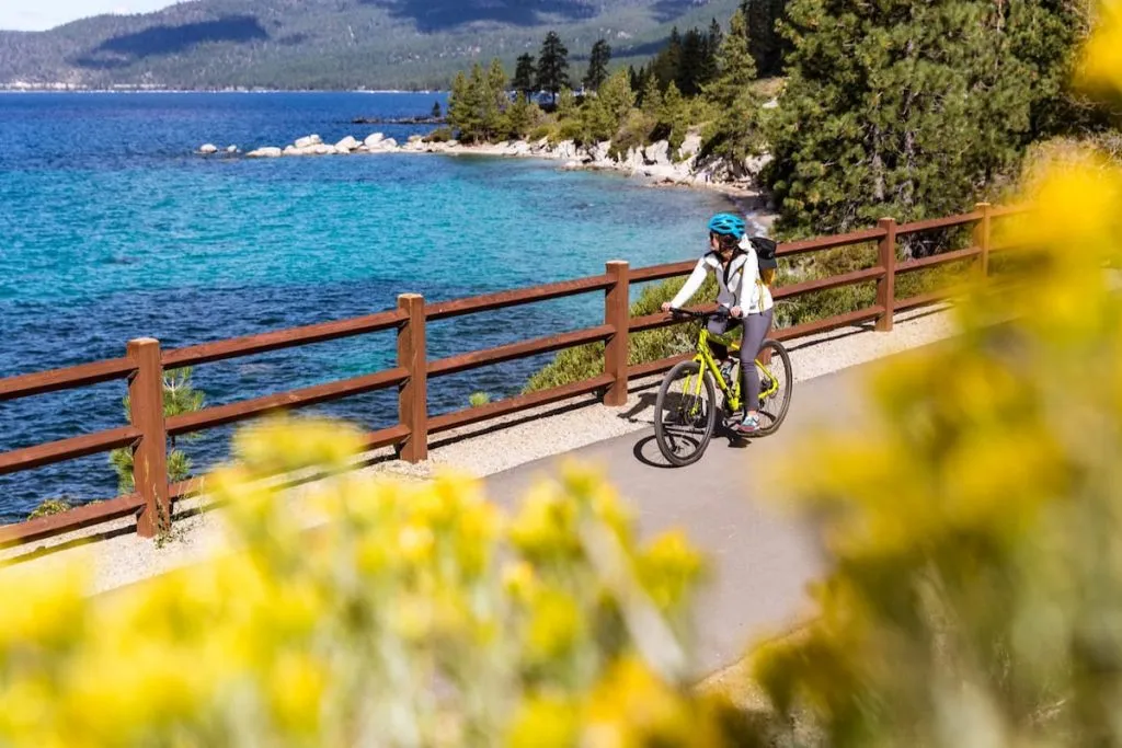 Explore North Lake Tahoe biking—scenic paved path