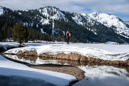 Sherry in snow in Lake Tahoe