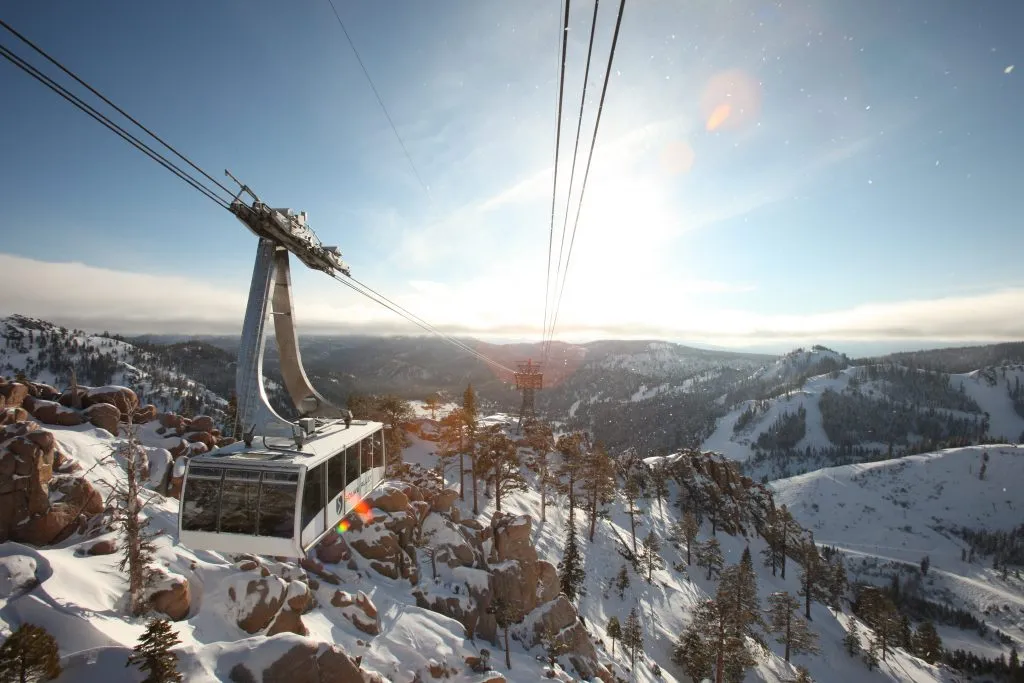 Gondola in Winter on a nice sunny day