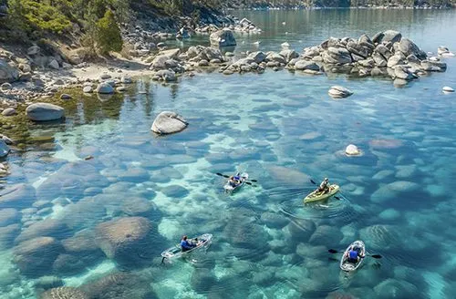 Photo of crystal clear water in Lake Tahoe