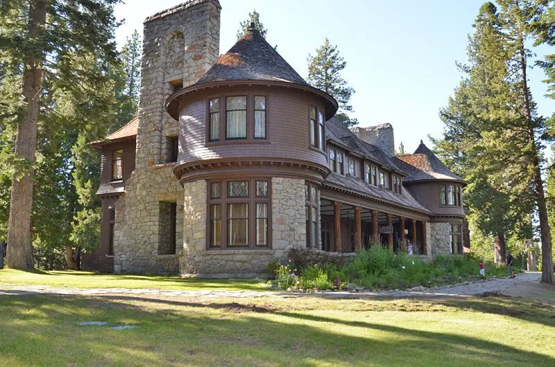 Photo of the giant Hellman-Ehrman Mansion in Lake Tahoe