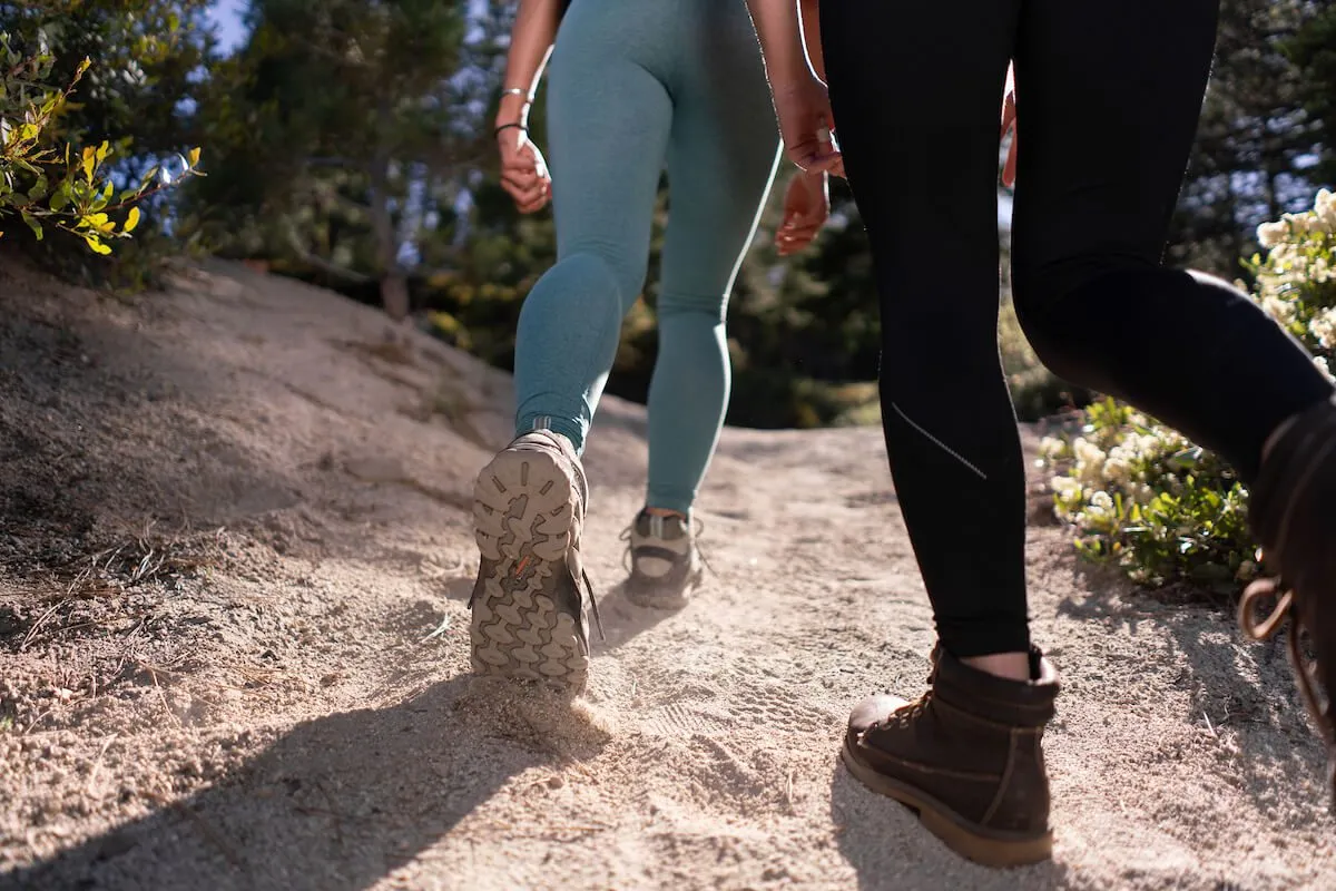 Couple hiking in Lake Tahoe 