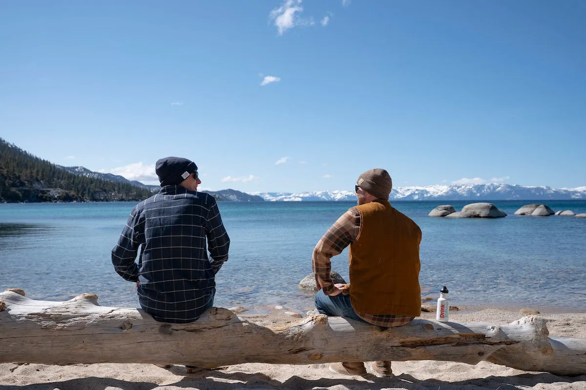 People enjoying the view of the lake in lake Tahoe