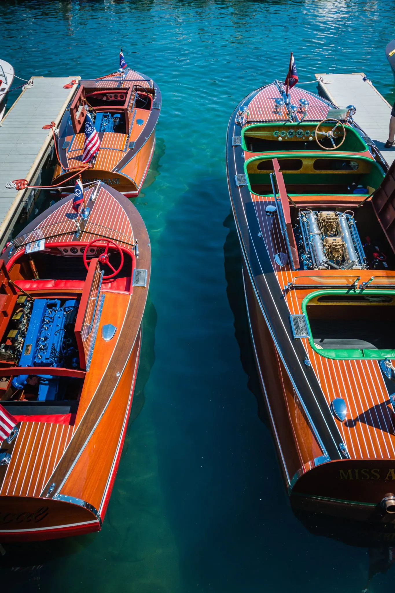 Chris Craft boats in Lake Tahoe Harbor