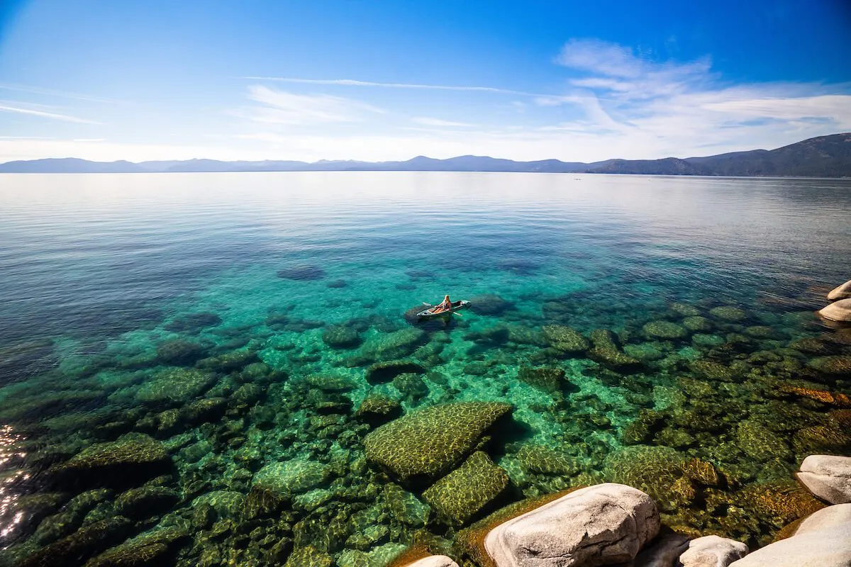 Blue waters in Lake Tahoe