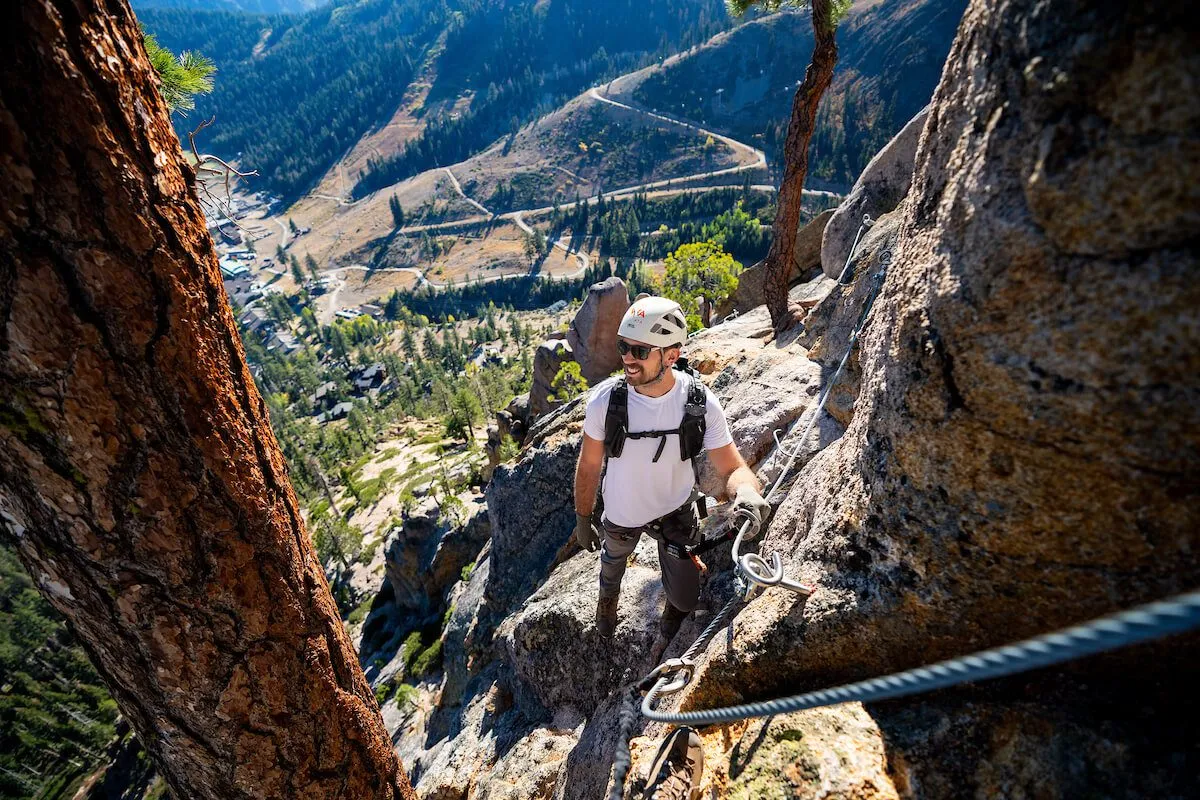 Via Ferrata Rock Climbing in Lake Tahoe