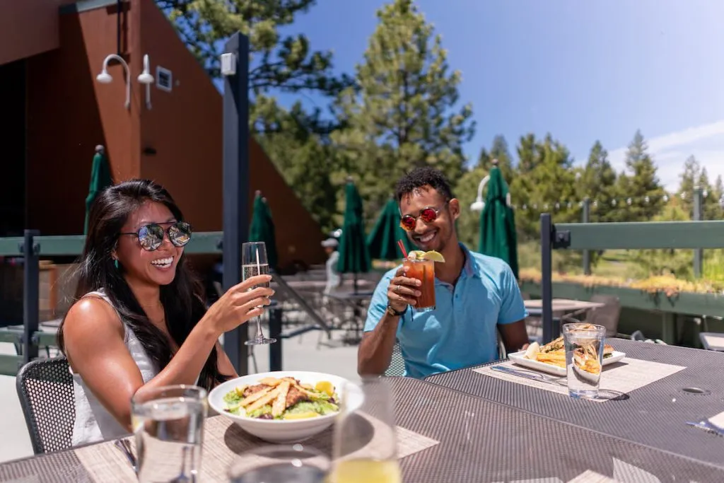 Outside dining during Summer in Lake Tahoe