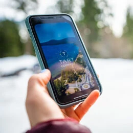 iphone with the TART connect application on the screen